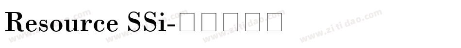 Resource SSi字体转换
